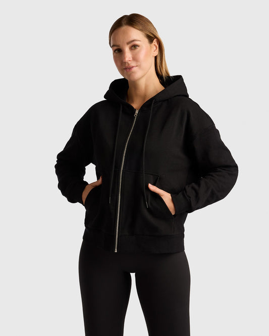 Essential Zip-Up Hoodie - Zwart