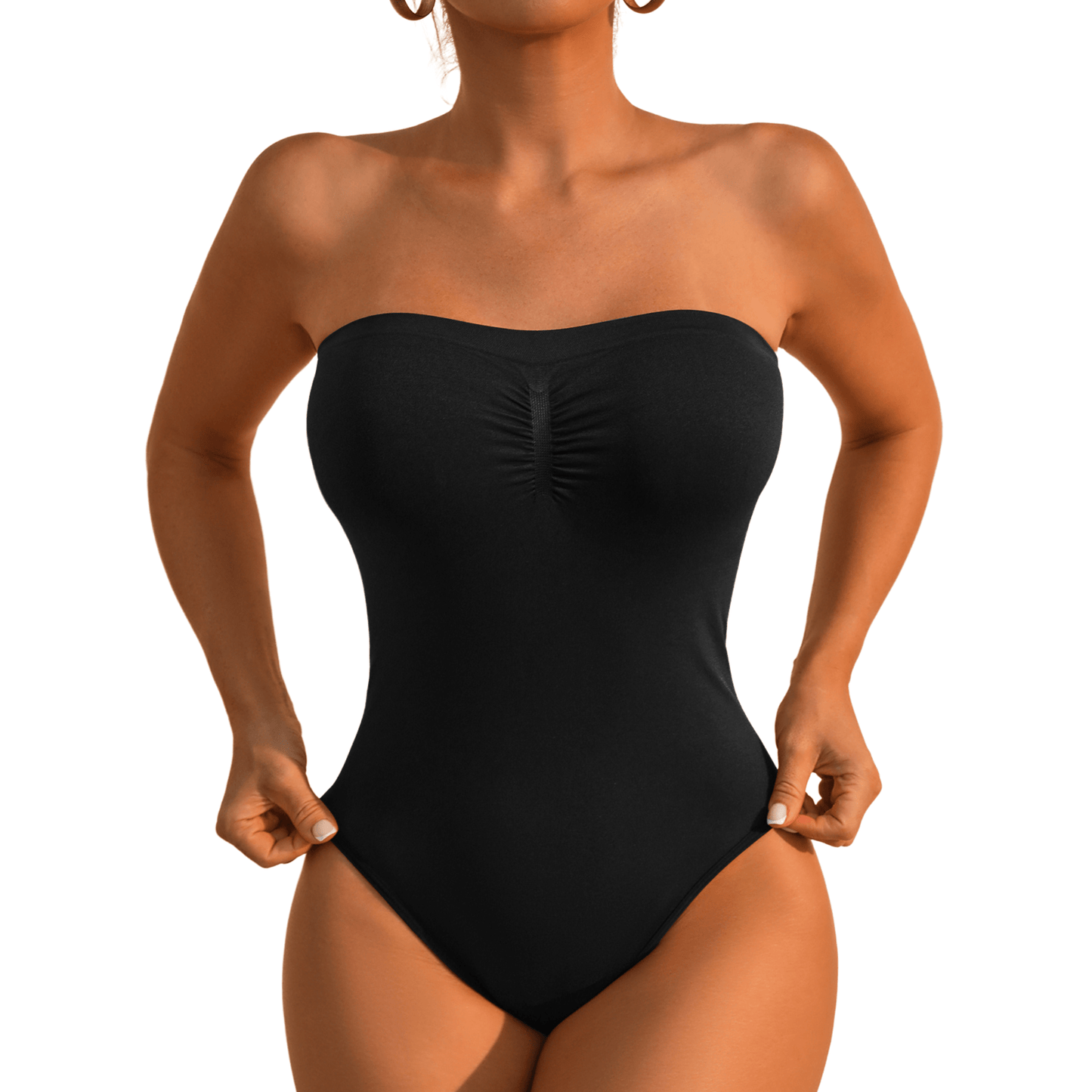 Corrigerende Naadloze Strapless Bodysuit met Slip